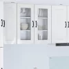 Fali konyhaszekrény 2 pcs Magas Fényű Fehér 40 x 31 x 80 cm