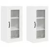 Fali konyhaszekrény 2 pcs Magas Fényű Fehér 40 x 31 x 80 cm