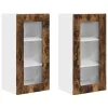 Fali konyhaszekrény 2 pcs Füstölt tölgy 40 x 31 x 80 cm Faanyag
