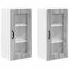 Fali konyhaszekrény 2 pcs Szürke Sonoma 40 x 31 x 80 cm Faanyag