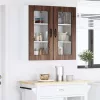 Fali konyhaszekrény 2 pcs Barna Tölgy 40 x 31 x 80 cm Faanyag