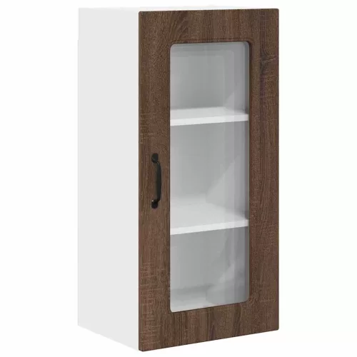 Fali konyhaszekrény 2 pcs Barna Tölgy 40 x 31 x 80 cm Faanyag