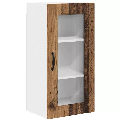 Fali konyhaszekrény 2 pcs Öreg fa 40 x 31 x 80 cm Faanyag