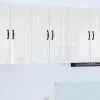 Fali konyhaszekrény 2 pcs Magas Fényű Fehér 30 x 31 x 80 cm