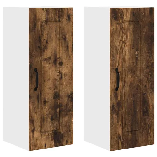 Fali konyhaszekrény 2 pcs Füstölt tölgy 30 x 31 x 80 cm Faanyag
