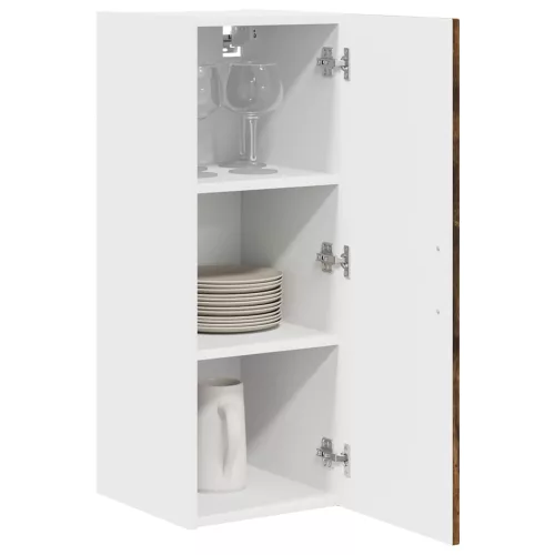 Fali konyhaszekrény 2 pcs Füstölt tölgy 30 x 31 x 80 cm Faanyag
