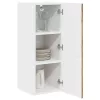 Fali konyhaszekrény 2 pcs Öreg fa 30 x 31 x 80 cm Faanyag