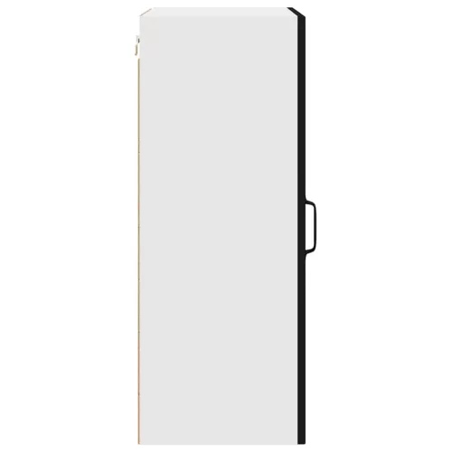 Fali konyhaszekrény polcokkal Fekete 50 x 31 x 80 cm Faanyag