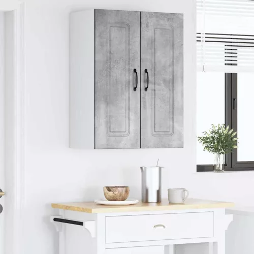 Fali konyhaszekrény Beton Szürke 60 x 31 x 80 cm Faanyag