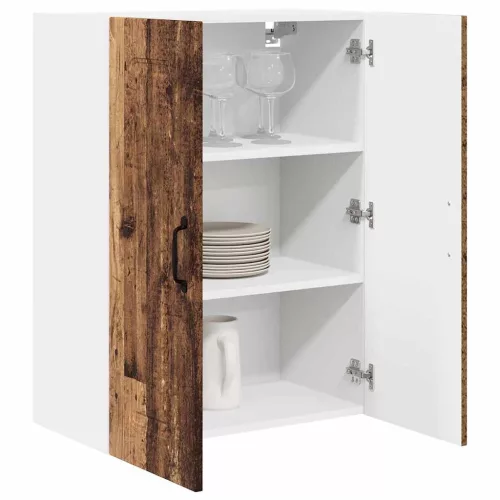 Fali konyhaszekrény polcokkal Öreg fa 60 x 31 x 80 cm Faanyag