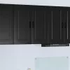 Fali konyhaszekrény polcokkal Fekete 80 x 31 x 80 cm Faanyag