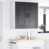 Fali konyhaszekrény polcokkal Fekete 80 x 31 x 80 cm Faanyag