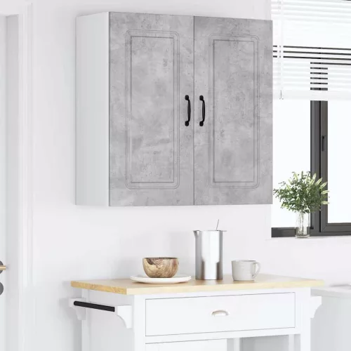 Fali konyhaszekrény Beton Szürke 80 x 31 x 80 cm Faanyag