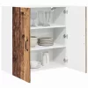 Fali konyhaszekrény polcokkal Öreg fa 80 x 31 x 80 cm Faanyag