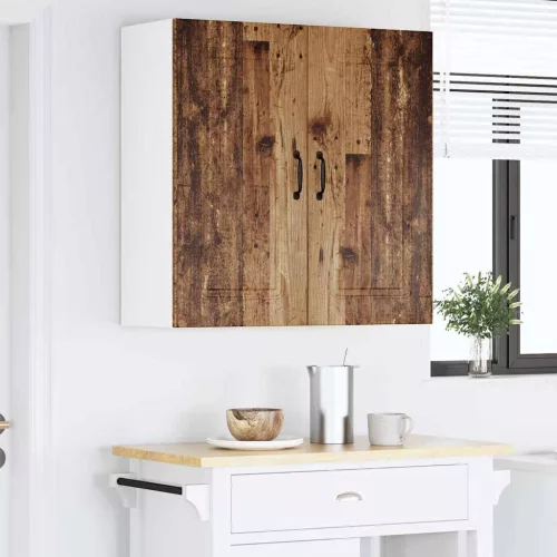 Fali konyhaszekrény polcokkal Öreg fa 80 x 31 x 80 cm Faanyag