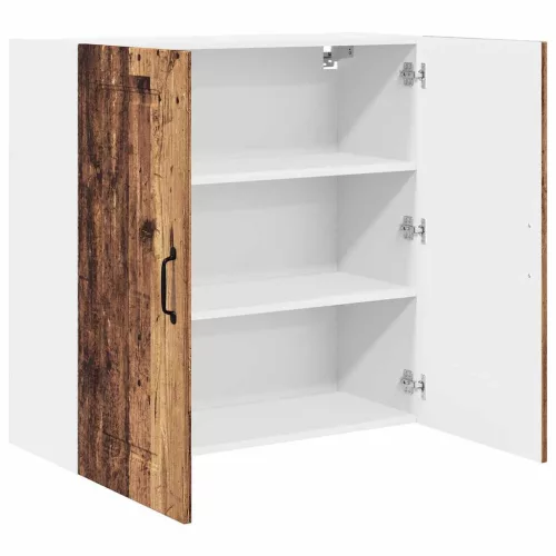 Fali konyhaszekrény polcokkal Öreg fa 80 x 31 x 80 cm Faanyag