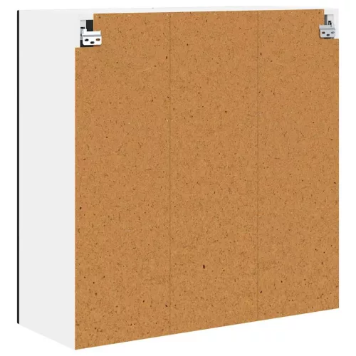 Fali konyhaszekrény polcokkal Fekete 80 x 31 x 80 cm Faanyag