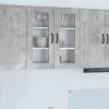 Fali konyhaszekrény Beton Szürke 80 x 31 x 80 cm Faanyag