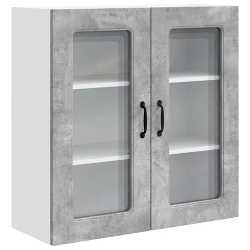 Fali konyhaszekrény Beton Szürke 80 x 31 x 80 cm Faanyag