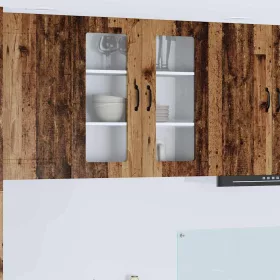   Fali konyhaszekrény polcokkal Öreg fa 80 x 31 x 80 cm Faanyag