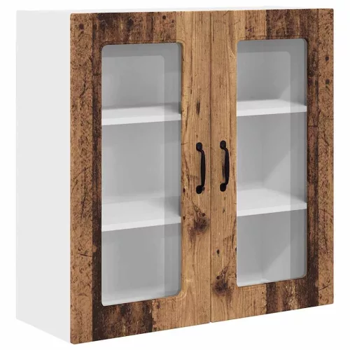 Fali konyhaszekrény polcokkal Öreg fa 80 x 31 x 80 cm Faanyag