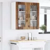 Fali konyhaszekrény polcokkal Öreg fa 80 x 31 x 80 cm Faanyag