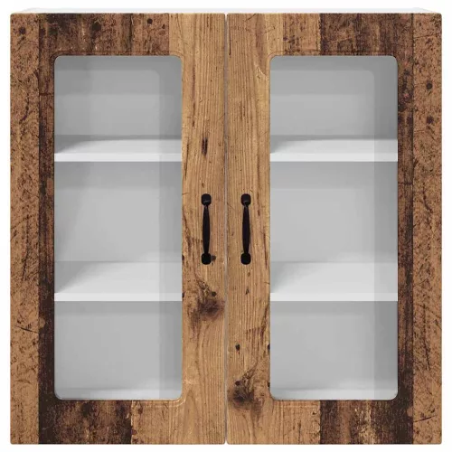Fali konyhaszekrény polcokkal Öreg fa 80 x 31 x 80 cm Faanyag