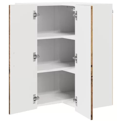 Fali konyhaszekrény polcokkal Öreg fa 57 x 57 x 80 cm Faanyag