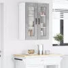Fali konyhaszekrény Beton Szürke 60 x 31 x 80 cm Faanyag