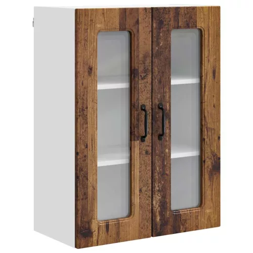 Fali konyhaszekrény polcokkal Öreg fa 60 x 31 x 80 cm Faanyag