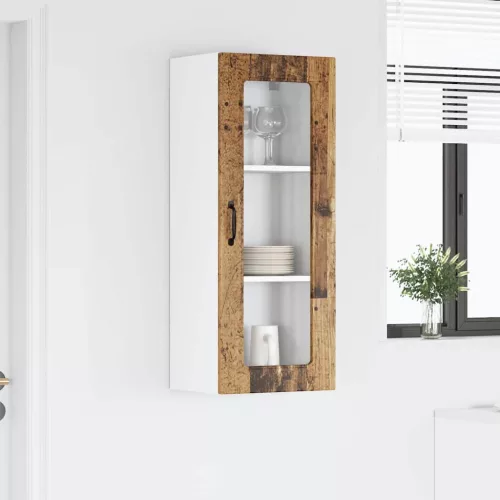 Fali konyhaszekrény polcokkal Öreg fa 40 x 31 x 100 cm Faanyag