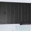 Fali konyhaszekrény polcokkal Fekete 40 x 31 x 100 cm Faanyag