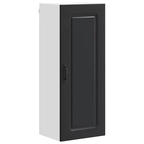 Fali konyhaszekrény polcokkal Fekete 40 x 31 x 100 cm Faanyag