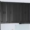 Fali konyhaszekrény polcokkal Fekete 50 x 31 x 100 cm Faanyag