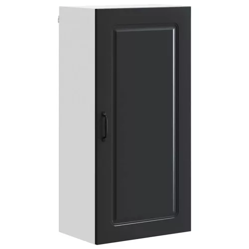 Fali konyhaszekrény polcokkal Fekete 50 x 31 x 100 cm Faanyag