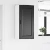 Fali konyhaszekrény polcokkal Fekete 50 x 31 x 100 cm Faanyag