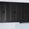 Fali konyhaszekrény polcokkal Fekete 60 x 31 x 100 cm Faanyag