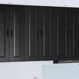   Fali konyhaszekrény polcokkal Fekete 60 x 31 x 100 cm Faanyag