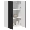 Fali konyhaszekrény polcokkal Fekete 60 x 31 x 100 cm Faanyag