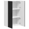 Fali konyhaszekrény polcokkal Fekete 60 x 31 x 100 cm Faanyag