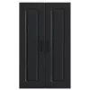 Fali konyhaszekrény polcokkal Fekete 60 x 31 x 100 cm Faanyag