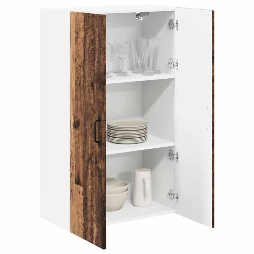 Fali konyhaszekrény polcokkal Öreg fa 60 x 31 x 100 cm Faanyag