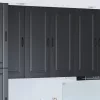 Fali konyhaszekrény polcokkal Fekete 80 x 31 x 100 cm Faanyag