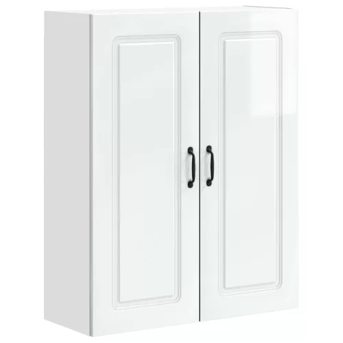 Fali konyhaszekrény Magas Fényű Fehér 80 x 31 x 100 cm Faanyag