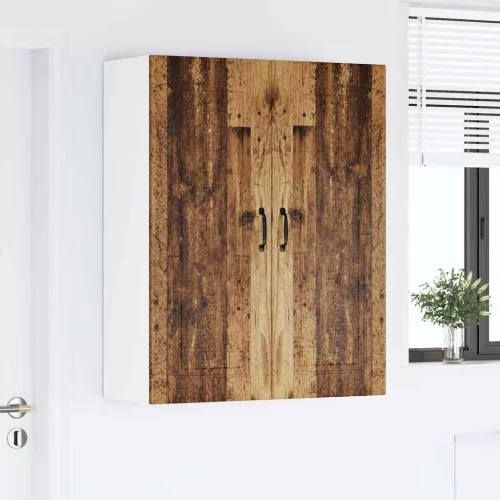 Fali konyhaszekrény polcokkal Öreg fa 80 x 31 x 100 cm Faanyag