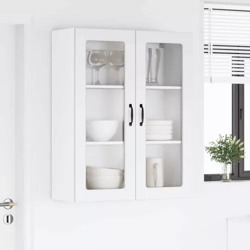 Fali konyhaszekrény polcokkal Fehér 80 x 31 x 100 cm Faanyag