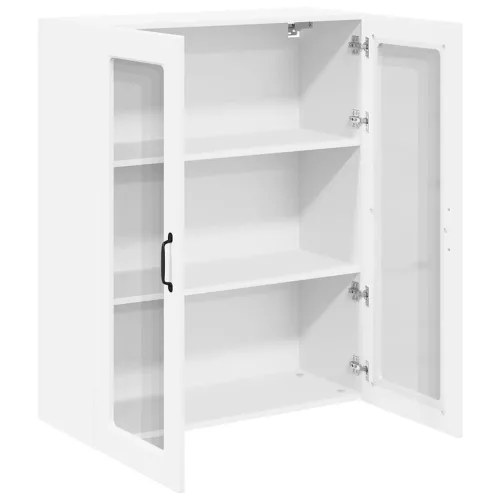 Fali konyhaszekrény polcokkal Fehér 80 x 31 x 100 cm Faanyag