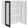 Fali konyhaszekrény polcokkal Fekete 80 x 31 x 100 cm Faanyag
