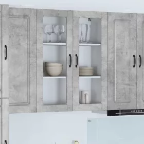 Fali konyhaszekrény Beton Szürke 80 x 31 x 100 cm Faanyag