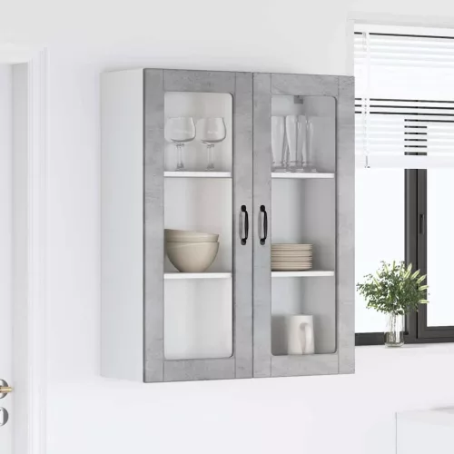 Fali konyhaszekrény Beton Szürke 80 x 31 x 100 cm Faanyag
